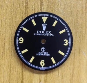 29mm 6538 Vintage Milsub 369 Submariner Dial With Super Yellow Lume Marked Rolex Symbol for ETA 2836 Or 2824 Or NH35/38 Or DG 2813 OR Miyota 8215 movement