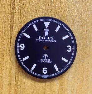29mm 6538 Vintage Milsub 369 Submariner Dial With Super White Lume Marked Rolex Symbol for ETA 2836 Or 2824 Or NH35/38 Or DG 2813 OR Miyota 8215 movement