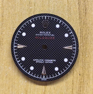 29.0mm Black 6541 Honeycomb Dial Marked ROLEX Symbol With White Luminous Dots And Silver Arrow For Mens Milgauss Watch Fit ETA 2836 Or 2824 Or DG 2813  Or MIYOTA 8215 Or NH35/38 Automatic Movement