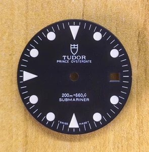 29mm Vintage Black Tudor 79090 Submariner Prince OysterDate Dial With Super White Luminova Fit ETA 2836 Or 2824 Or MIYOTA 8215