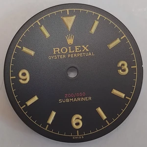 28.5mm 6538 6536 Vintage Submariner Bond Gilt Dial Marked Rolex And Red Symbol With Super Yellow Lume for ETA 2836 Or 2824 Or DG 2813 OR Miyota 8215 OR NH35/38 movement