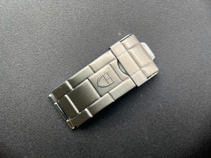 Tudor Signed Stainless Steel All Brushed Flip-Lock Clasp for Vintage Style Of Mens 20mm Submariner Oyster Watch Band Bracelet