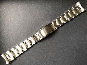 Signed Solid Stainless Steel 19mm Vintage Rivet Style Quality Watch Band Bracelet Strap for Vintage 34mm Rolex Watch Case