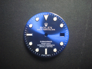 29mm Sunburst Blue 116610 Submariner Dial Marked Rolex Symbol With Super Blue-Green Luminova  For Mens Watch With Date Window Fit ETA  2836 Or 2824 Or MIYOTA 8215 Or DG 2813 Automatic Movement