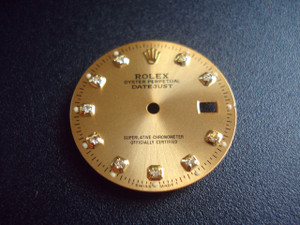 28mm 16233 Champagne Sunburst Dial Marked Rolex Symbol With CZ Rhinestones For Mens 2-tone Or Golden DATEJUST Watch Fit ETA 2836 Or DG 2813 Automatic Movement With DWO