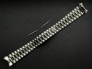 17mm Signed Stainless Steel President Watch Band Bracelet Strap With Curved End Pieces For Vintage Midsize 31mm ROLEX DATEJUST Watch