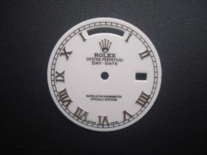 29mm White Dial Marked Rolex Symbol With Silver Roman Numerals For Mens 36mm Steel DAY-DATE Watch Fit ETA 2836 Or DG 2813 Automatic Movement