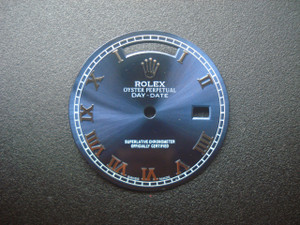 29mm Blue Sunburst Dial Marked Rolex Symbol With Silver Roman Numerals For Mens 36mm Steel DAY-DATE Watch Fit ETA 2836 Or DG 2813 Automatic Movement