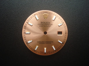 28.6mm rose golden Sunburst Dial Marked Rolex Symbol With Golden Luminous Sticks For Mens Golden Or 2-tone DATEJUST Watch Fit DG 2813 Or MIYOTA 8215 Automatic Movement With DWO