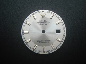 116233 28.0mm Silver And White Sunburst Tuxedo Dial Marked Rolex Symbol With Golden Luminous Sticks For Mens 2-Tone DATEJUST Watch Fit ETA 2836 Or DG 2813 Or MIYOTA 8215 Automatic Movement With DWO