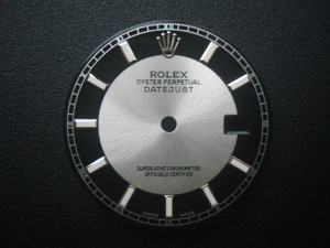 116234 28.0mm Silver And Black Sunburst Tuxedo Dial Marked Rolex Symbol With Silver Luminous Sticks For Mens Steel DATEJUST Watch Fit ETA 2836 Or DG 2813 Or MIYOTA 8215 Automatic Movement With DWO