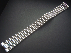 20mm Signed Stainless Steel President Watch Band Bracelet Strap With Connected Curved End Pieces For Vintage 36mm ROLEX DATEJUST Watch