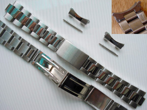 Unbranded 20mm Solid Stainless Steel Polished Center Oyster Quality Watch Bracelet Band Strap For Mens Vintage 36mm EXPLORER Watch Case