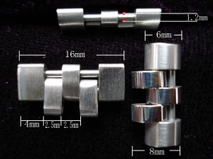 Two Pcs Steel Screw Adjustable Links For Mens 20mm Vintage Rolex Watch Jubilee Band Bracelet