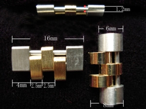 Two Pcs 2-tone Screw Adjustable Links For Mens 20mm Vintage Rolex Watch Jubilee Band Bracelet