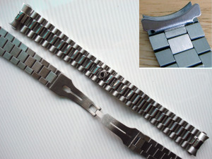 20mm Unbranded Stainless Steel President Watch Band Bracelet Strap With Connected Curved End Pieces For Vintage 36mm ROLEX DATEJUST Watch