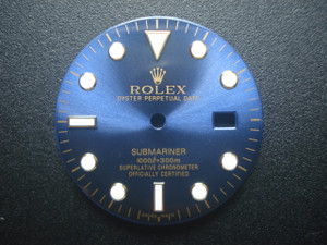29mm Sunburst Blue Dial Marked Rolex Symbol With Golden Letters For Mens 2-tone Or Golden Submariner Watch Fit ETA 2836 Or DG 2813 Or Automatic Movement With DWO