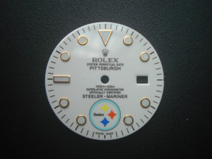 29mm Glossy White Dial Marked Rolex And STEELER-MARINER Symbol For Mens 2-tone PITTSBURGH Submariner Watch Fit DG 2813 Or MIYOTA 8215 Automatic Movement With DWO
