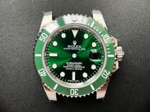 Steel Green Rolex 116610 Submariner Watch Set In Higher Quality With Green Ceramic Bezel And Super Blue-Green Luminova Fit ETA 2824 Movement