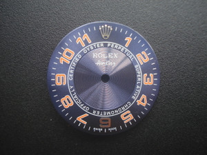 28.4mm Blue Dial Marked Rolex Symbol With Orange Numbers For Mens OYSTER PERPETUAL Air-King Watch Fit DG 2813 Or MIYOTA 8215 Automatic Movement