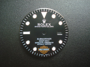 29mm Black Dial Marked Rolex And HARLEY-DAVIDSON Symbol For Mens Steel Oyster Submariner Watch Fit DG 2813 Or MIYOTA 8215 Automatic Movement With DWO