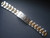 20mm Gold Alloy Plated 2-tone  Vintage 16613 Submariner Style Oyster Watch Band Bracelet Strap With All Brushed Steel Flip-Lock Clasp Marked Rolex Crown Logo