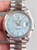 Steel 228206 Rolex 41mm Day-Date Watch Set  With Smooth Bezel And Ice Blue Dial Fit ETA 2836 Movement
