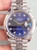 New Style Of Steel Rolex 41mm DateJust Watch Set  With Fluted Bezel And Blue Dial Has Luminous Sticks Fit ETA 2824 Movement