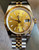 New Style Of 2-tone Rolex 41mm DateJust Watch Set  With Golden Fluted Bezel And Champagne Dial  Has Luminous Sticks Fit ETA 2824 Movement