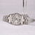 Steel Ladies Rolex 31mm DateJust Watch Set With CZ Rhinestones Bezel And Mother Of Pearl White Dial Has CZ Rhinestones And President Watch Band Fit ETA 2671 Movement