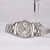 Steel Ladies Rolex 31mm DateJust Watch Set With CZ Rhinestones Bezel And Mother Of Pearl White Dial Has CZ Rhinestones And President Watch Band Fit ETA 2671 Movement