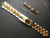 19mm Gold Alloy Plated 2-tone Oyster Quality Watch Bracelet Band Strap With Branded Hidden Clasp For Vintage 34mm Rolex 2-tone Watch Case