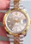 New Style Of 2-tone Rolex 41mm DateJust Watch Set  With Golden Fluted Bezel And White 2-tone Dial  Has Luminous Sticks Fit ETA 2824 Movement