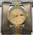 New Style Of 2-tone Rolex 41mm DateJust Watch Set  With Golden Fluted Bezel And White 2-tone Dial  Has Luminous Sticks Fit ETA 2824 Movement