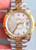New Style Of 2-tone Rolex 41mm DateJust Watch Set  With Golden Fluted Bezel And White 2-tone Dial Has Golden Roman Numerals Fit ETA 2824 Movement