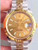 New Style Of 2-tone Rolex 41mm DateJust Watch Set  With Golden Fluted Bezel And White 2-tone Dial Has Golden Roman Numerals Fit ETA 2824 Movement