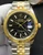Newer Style Of Steel Rolex 41mm DateJust Watch Set  With Steel Fluted Bezel And Green Palm Leaf Dial Has Silver Luminous Sticks Fit ETA 2824 Movement