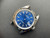 Newer Style Of Steel Rolex 41mm DateJust Watch Set  With Steel Fluted Bezel And Blue Motif Dial Has Silver Luminous Sticks Fit ETA 2824 Movement