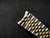 Newer Style Of 2-tone Rolex 41mm DateJust Watch Set  With Yellow Golden Fluted Bezel And Black 2-tone Palm Leaf Dial Has Yellow Golden Luminous Sticks Fit ETA 2824 Movement
