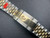 Newer Style Of 2-tone Rolex 41mm DateJust Watch Set  With Golden Fluted Bezel And Champagne Motif Dial Has Silver Luminous Sticks Fit ETA 2824 Movement