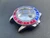 ROLEX Signed Vintage Style of 39.6mm Stainless Steel 1675 GMT Watch Case With Acrylic Bubble Crystal Pepsi Friction Bezel And 20mm Lugs Have Drilled Through Holes Fit Modified 2836 Movement And Dial In 27.3mm With DWO