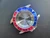 ROLEX Signed Vintage Style of 39.6mm Stainless Steel 1675 GMT Watch Case With Acrylic Bubble Crystal Pepsi Friction Bezel And 20mm Lugs Have Drilled Through Holes Fit Modified 2836 Movement And Dial In 27.3mm With DWO