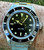 Vintage Style Black Aluminum Bezel Insert With Silver Numbers And Red Triangle For Rolex Submariner Watch Case Of 6538 Or 5508