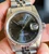 16200 28mm Dark Grey / Rhodium Sunburst Dial Marked Rolex Symbol With Silver Sticks For Mens Steel DATEJUST Watch Fit ETA 2836 Or 2824 Or DG 2813 Or MIYOTA 8215 Automatic Movement