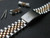 Signed 19mm Jubilee Style Gold Alloy Plated 2-Tone Quality Watch Band Bracelet Strap For Vintage Mens 34mm ROLEX DATEJUST Watch