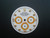 29mm White Dial Marked Rolex Symbol With Golden CZ Rhinestones And Yellow Circle For Mens DAYTONA Watch Fit Chinese 7750 Automatic Movement