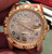 Gold Alloy Plated Yellow Golden Bezel With CZ Rhinestones And Pyramids For Mens 36mm ROLEX DATEJUST Or DAY-DATE Watch