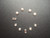 38 Pcs Square And 2 Pcs Rectangle Silver Hour Markers  With CZ Rhinestones For Mens Rolex DateJust Or Day-Date Watch Dial
