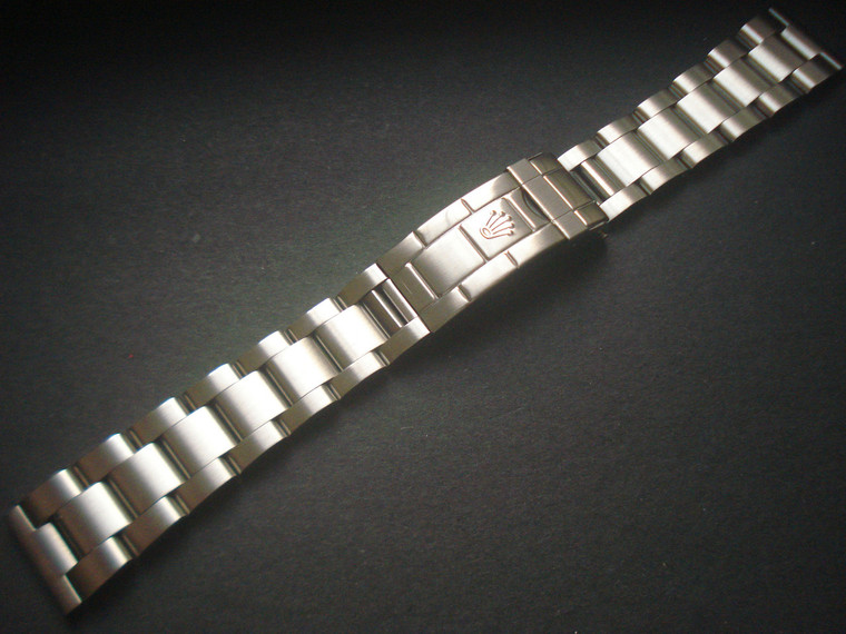 Signed Solid Stainless Steel All Brushed 20mm Oyster Quality Watch Band Bracelet Strap With Flip-lock Clasp And Straight Ends For Mens ROLEX Submariner Watch Case