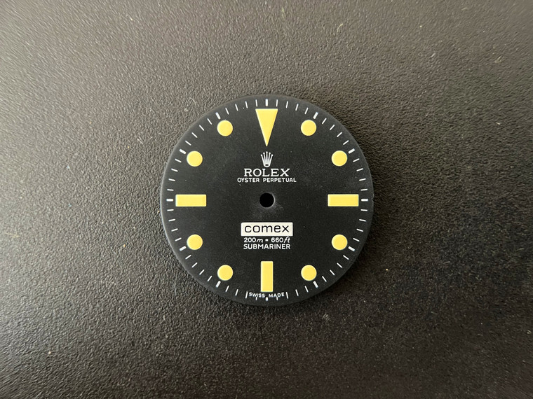 29mm 5514 Vintage Style Of Black Submariner Dial Marked Rolex Symbol And COMEX With Yellow Lume Without Date Window For Mens Watch Fit ETA 2836 Or 2824 Or DG 2813 Or MIYOTA 8215 Or NH35/38 Automatic Movement